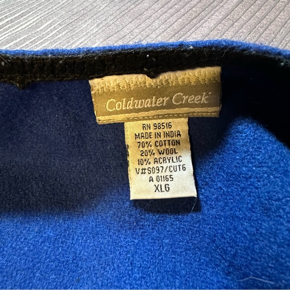 fabulous vintage funky cobalt blue wool jacket // size XL - Picture 6 of 12